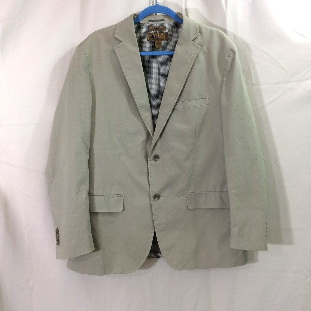 Pronto Uomo Casual Blazer Cotton Stretch Beige Lined 2 Button Size XL